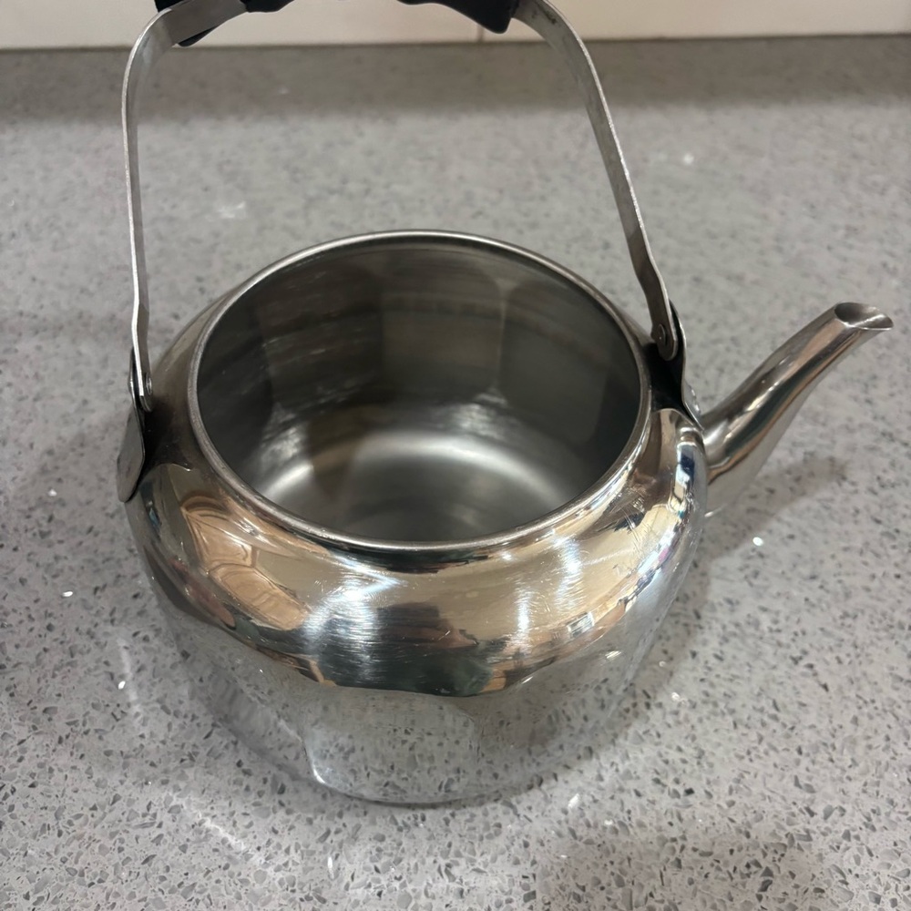 Farberware Stainless Steel Tea Kettle with Black Handle and Knob - Picture 2 of 4